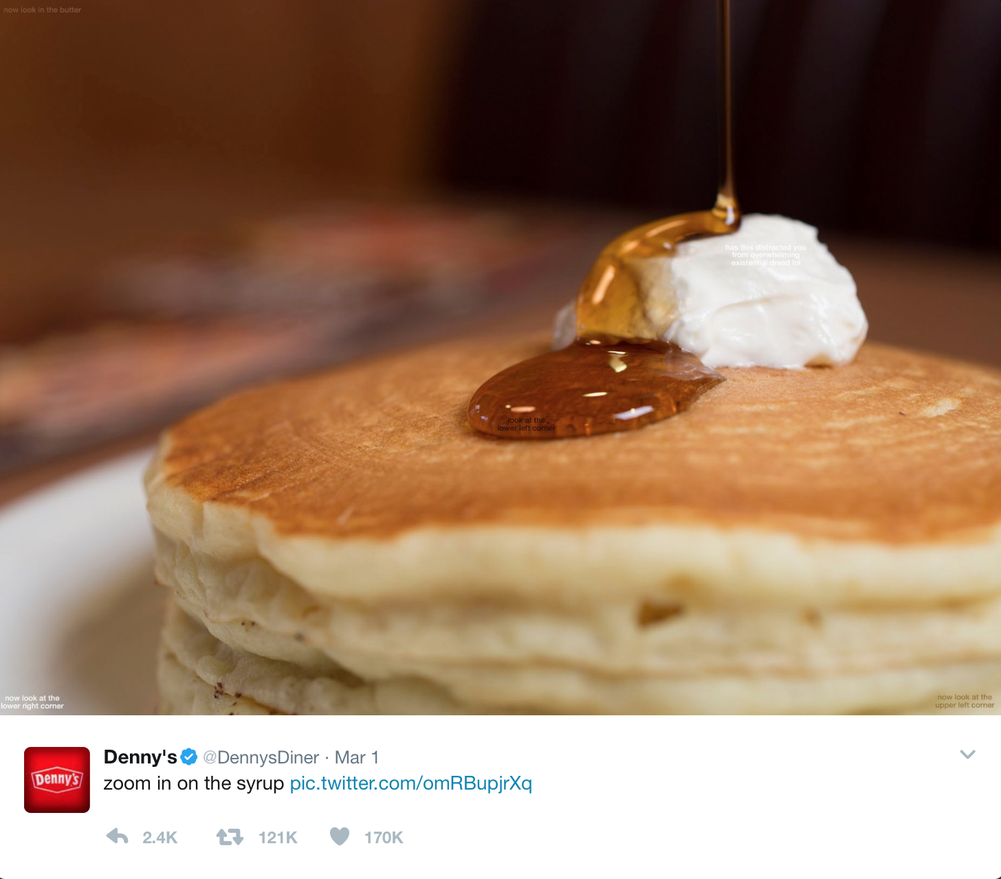 a good example of audience engagement - Dennys Tweet