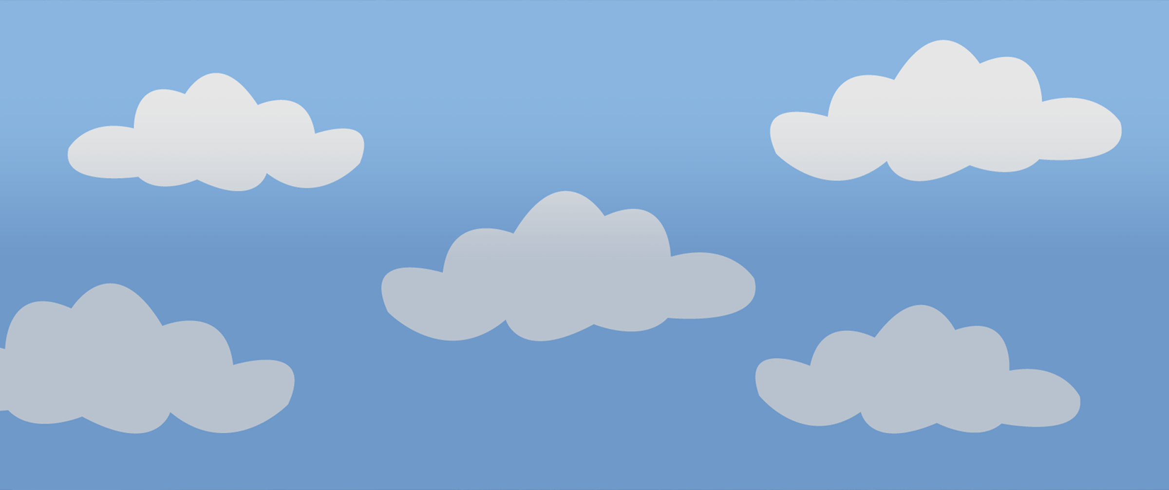 Graphic with clouds in blue sky