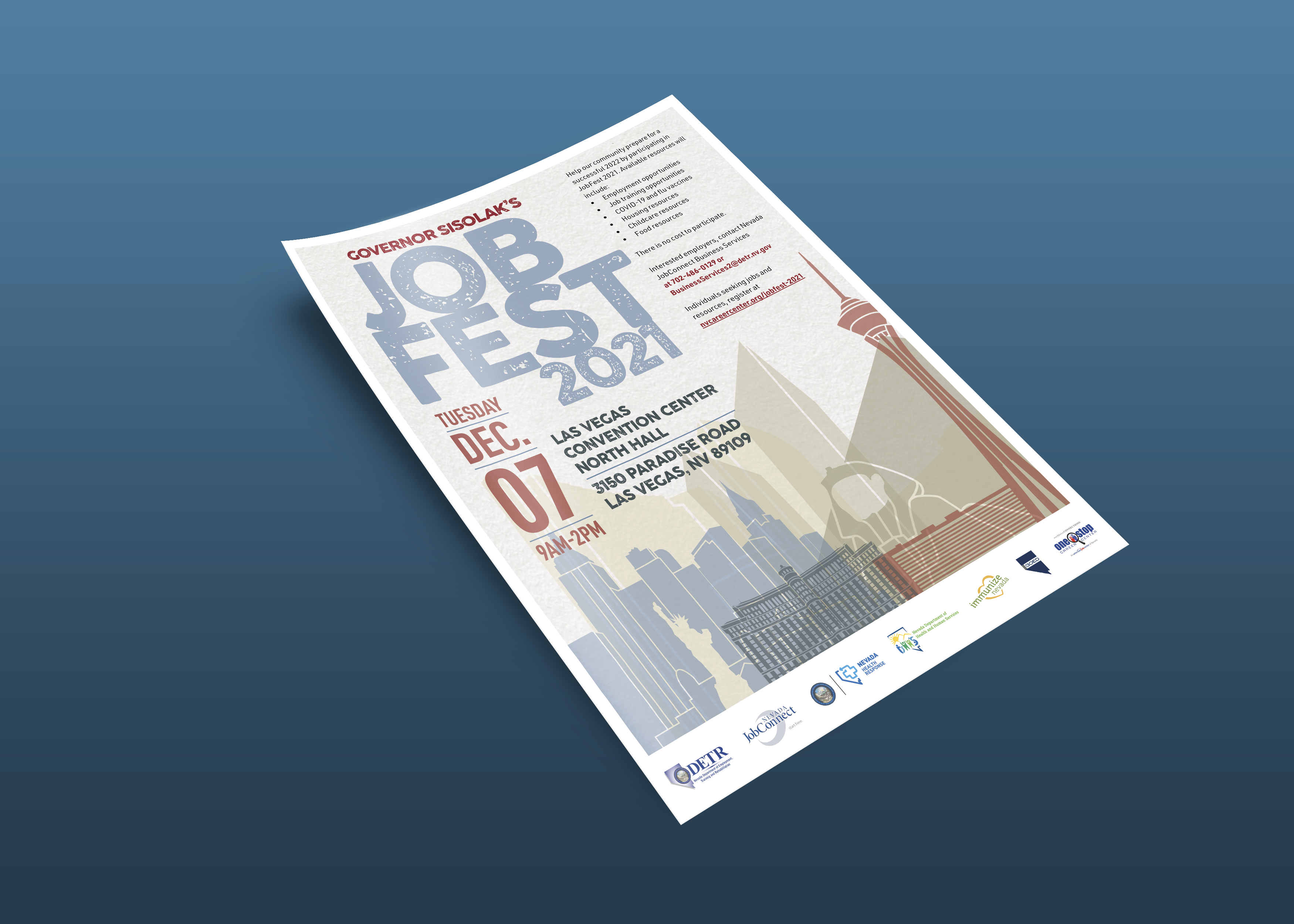 Governor Sisolak's Job Fest 2021 flyer