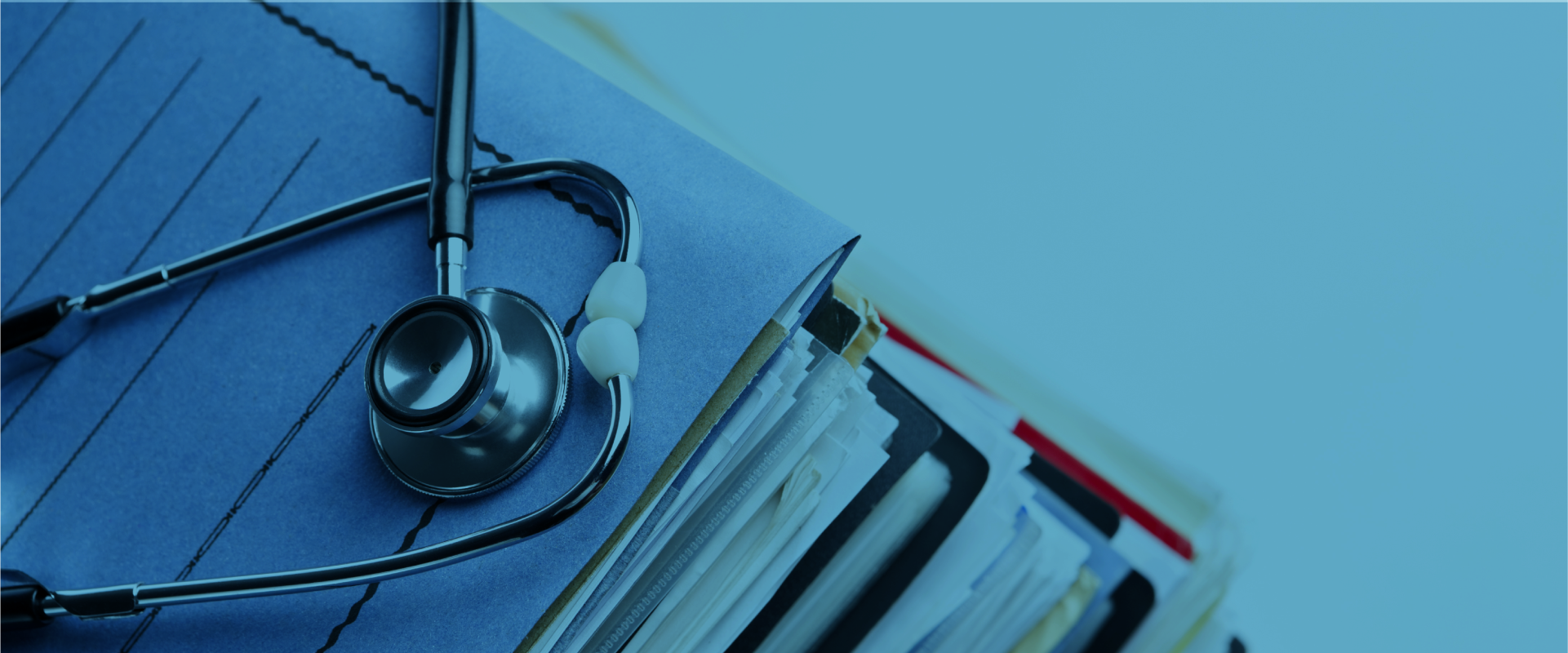 image of stethoscope and files 