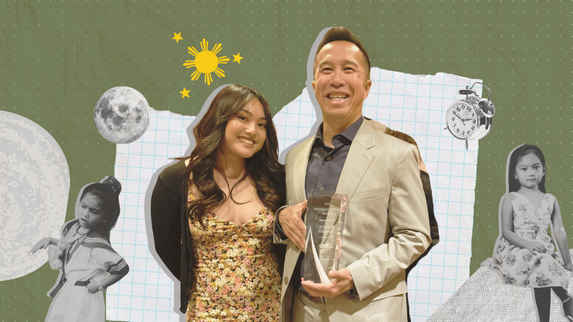 Ericka Estacio and Edward Estipona posing together at the Reno American Advertising Federation awards