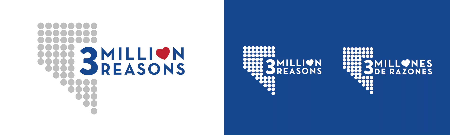 3 Million Reasons logo mockups