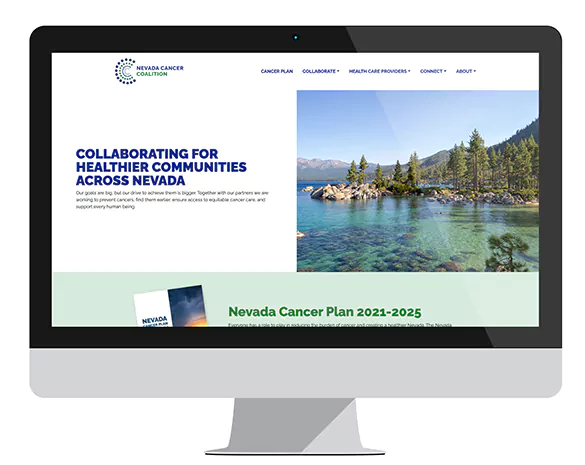 Nevada Cancer Coalition Website Mockup