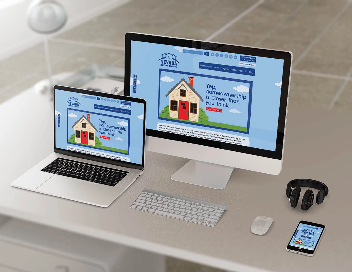 Nevada Housing Division website layout