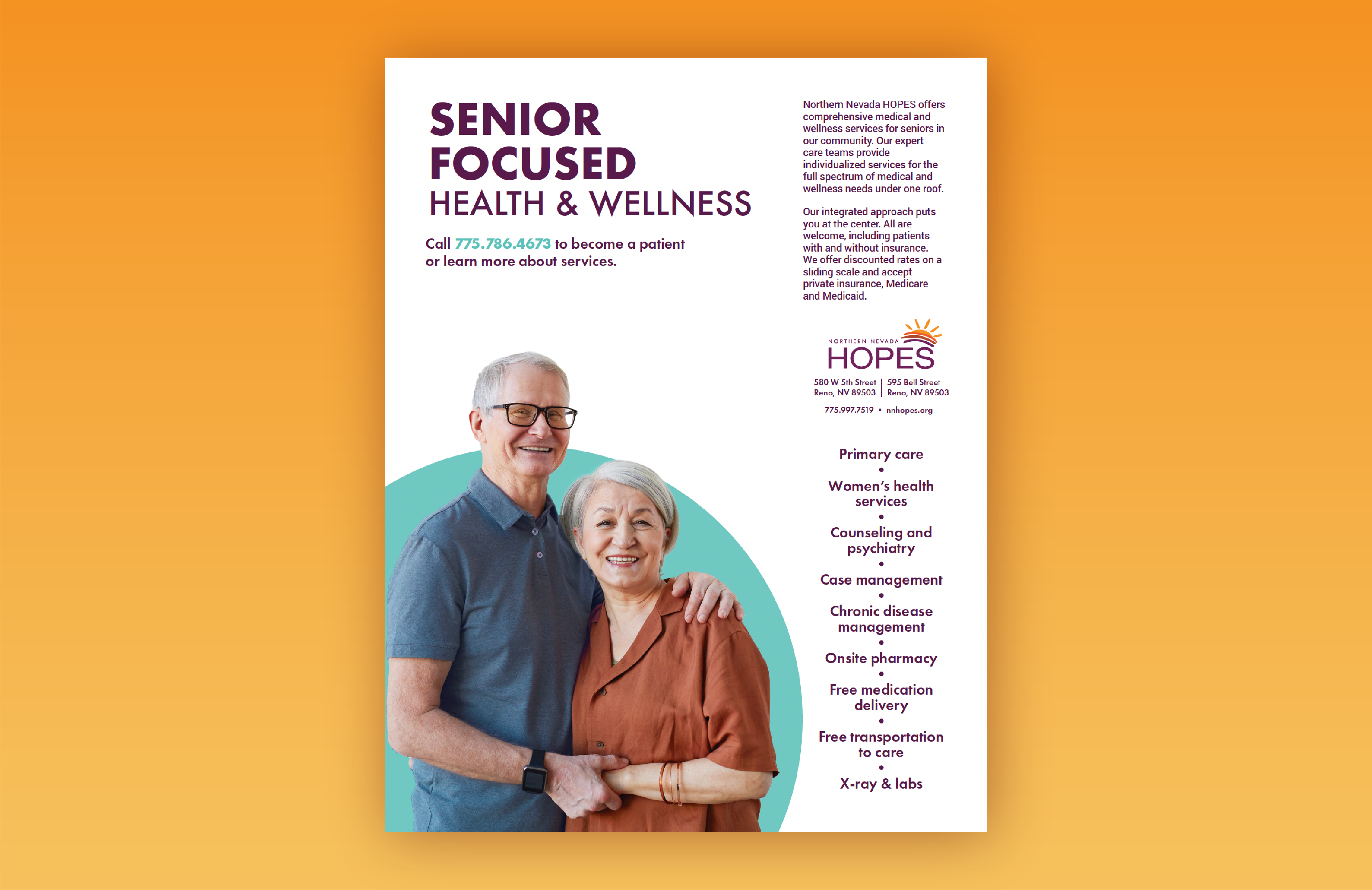 flyer focused on senior focused care