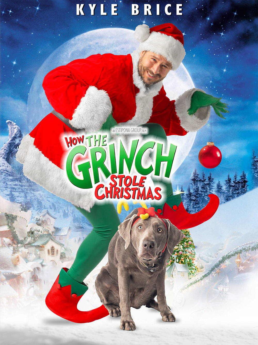 Estipona Group Christmas Card - How the Grinch Stole Christmas Featuring Kyle and Wren the Dog