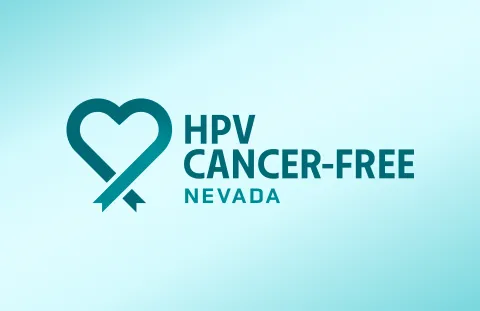 HPV Cancer free Nevada Logo on blue background