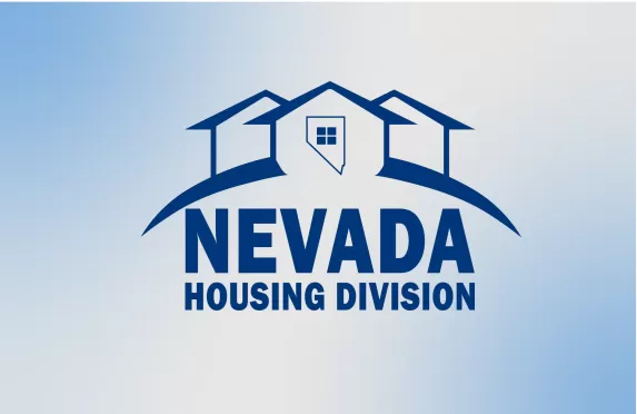 Nevada Housing Division on sky blue and white gradient background