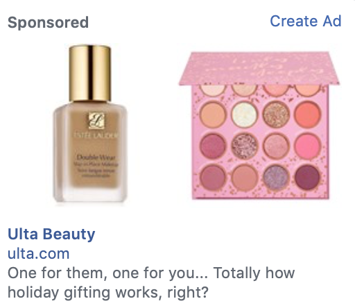 Ulta screenshot of the eyeshadow I bought my daughter